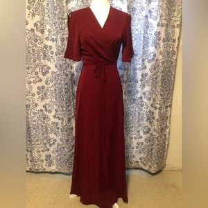 burgundy dress